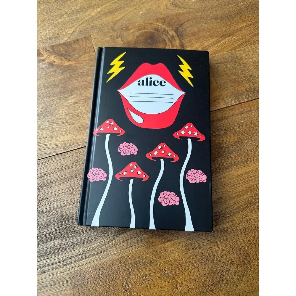Alice mushrooms the alice daily planner new black and red whimsical wonderland